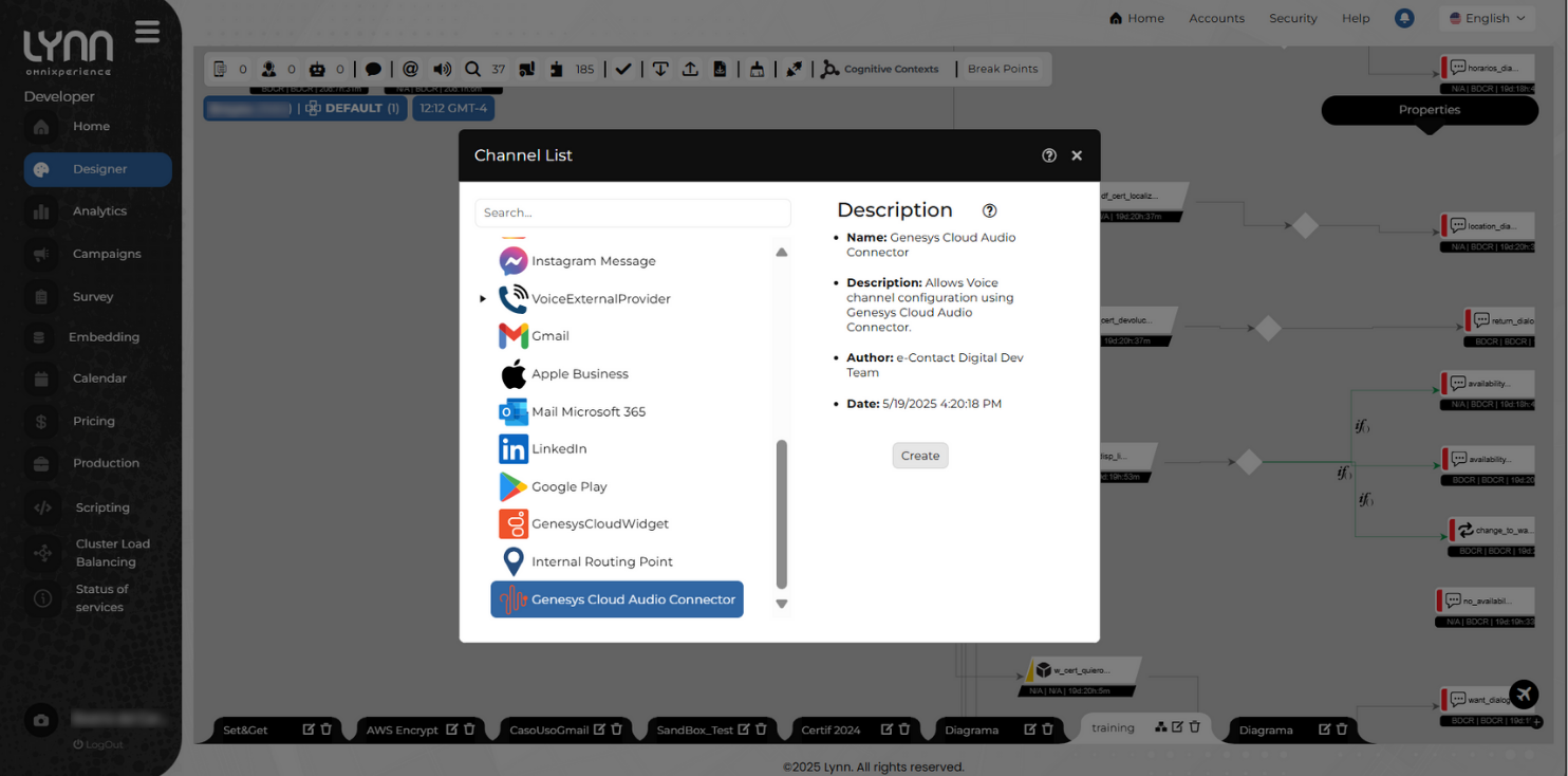 Channel list in Lynn