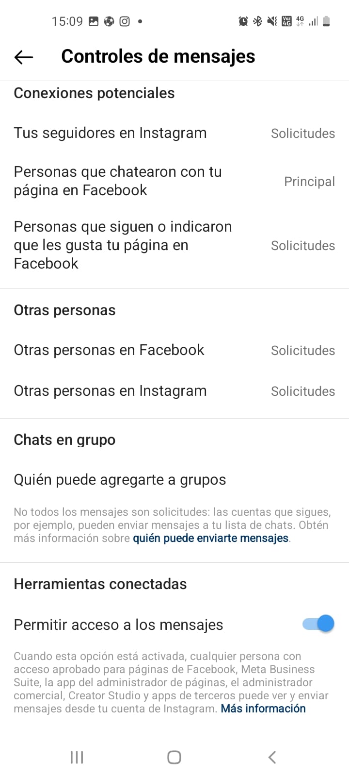Confirmación del acceso a mensajes habilitado (2)