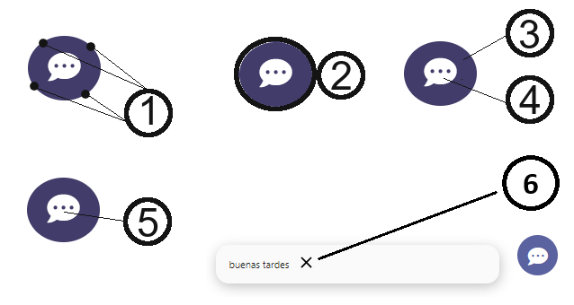 Configuración detallada del entorno del botón