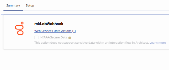 GC Web Service Data Action