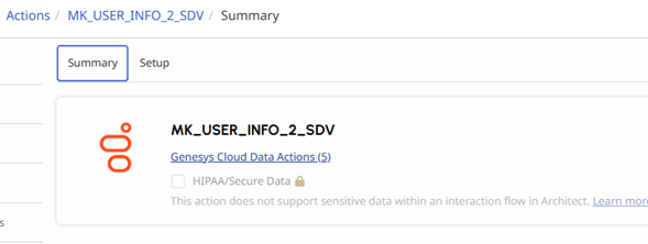 Genesys Cloud Data action